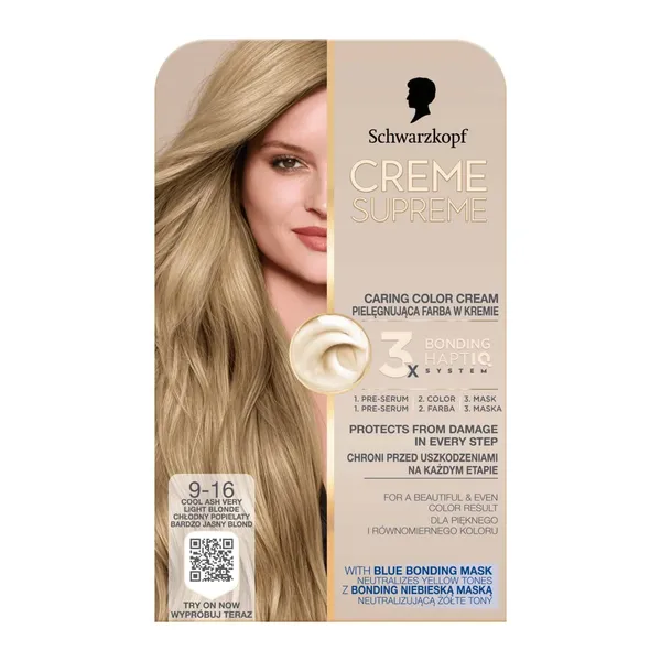 Matu krāsa SK Creme Supreme 9-16 ļoti gaiši blonds
