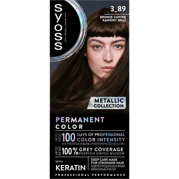 Matu krāsa Syoss Color 3-89 Bronzas kafija