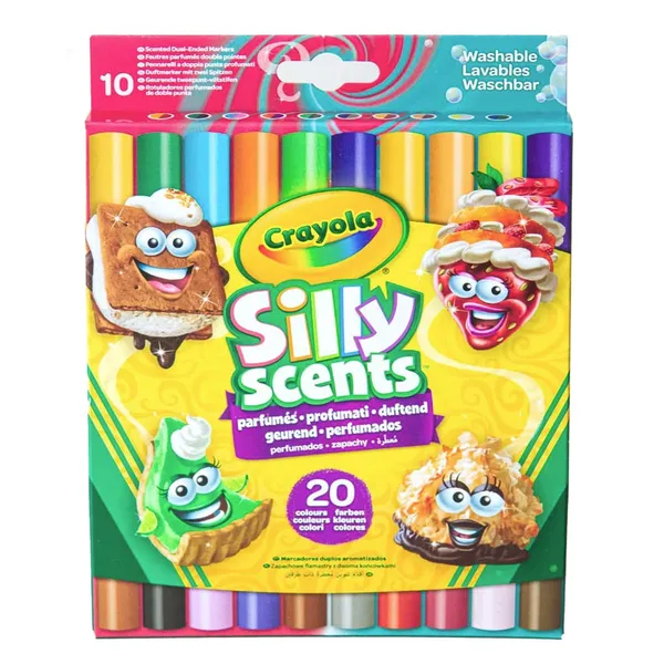Mazgājami aromātiskie marķieri ar diviem galiem Crayola 10 gab x2 gali