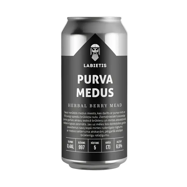 Medus alus Labietis Purva 6,5% 0,44l