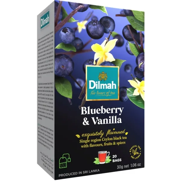 Melnā tēja Dilmah ar mellenēm un vaniļu 30g