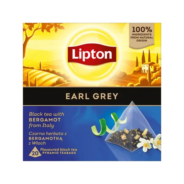 Melnā tēja Lipton Earl Grey 20x1,6g