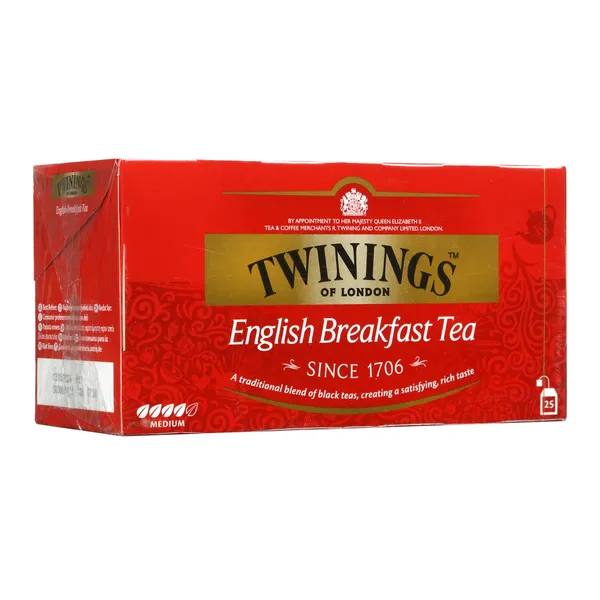 Melnā tēja TWININGS English Breakfast 25x2g