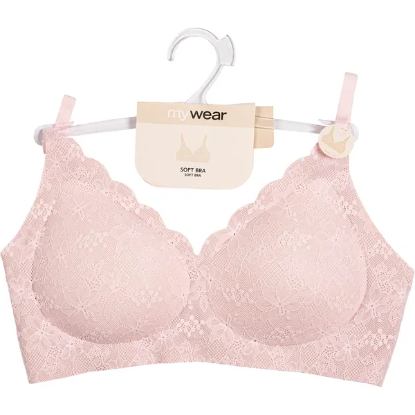 Mežģīņu krūšturis Mywear L lillā