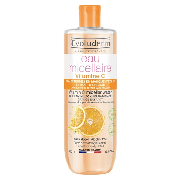 Micelārais ūdens Evoluderm ar C vitamīnu 500ml