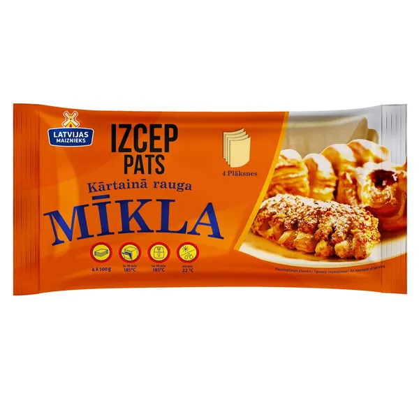 Kārtainā mīkla LATVIJAS MAIZNIEKS rauga 400g