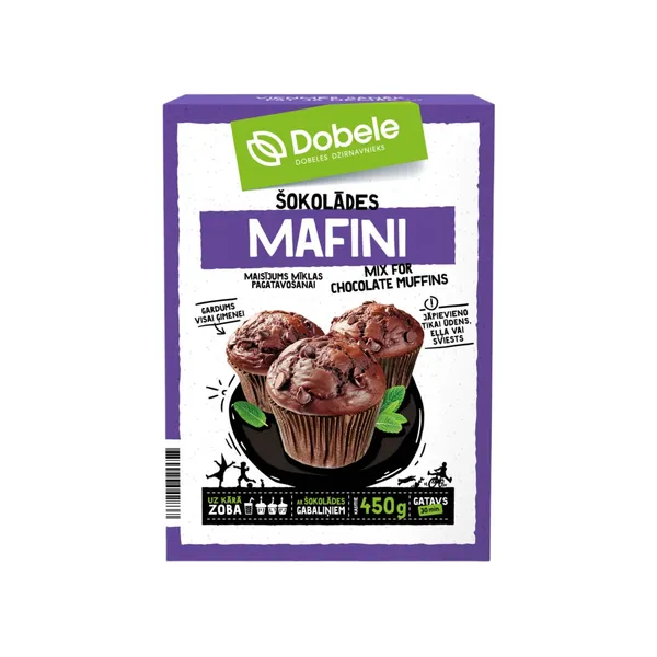 Miltu maisījums Dobele šokolādes mafini 450g