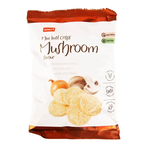 Mini lēcu čipsi Rimi ar sēņu garšu 60g