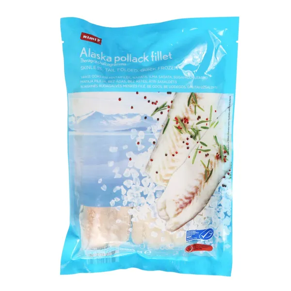 Mintajas fileja Rimi bez ādas, bez astes, saldēta MSC 380g
