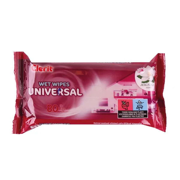 Mitrās salvetes Clerit Magnolia universālās 80gab.