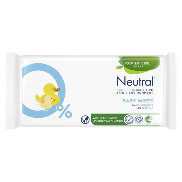 Mitrās salvetes Neutral zīdaiņiem, plastic-free 52gab.