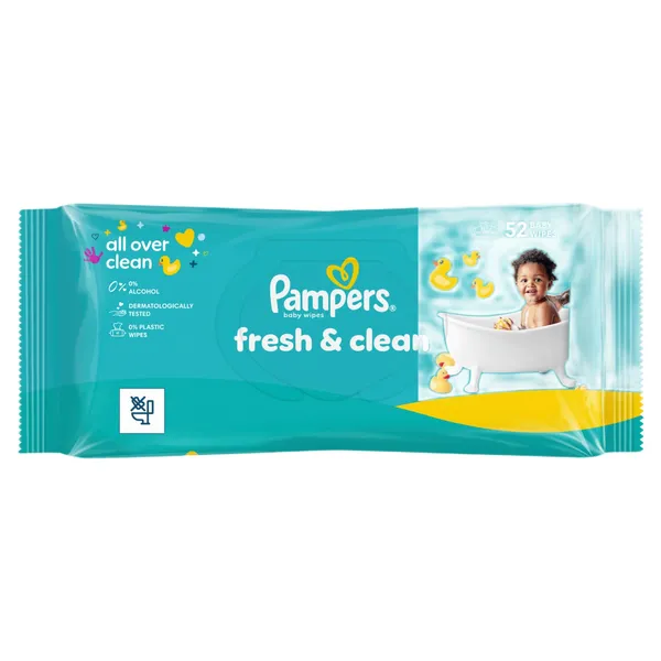 MITRĀS SALVETES PAMPERS FRESH CLEAN PF 52GAB