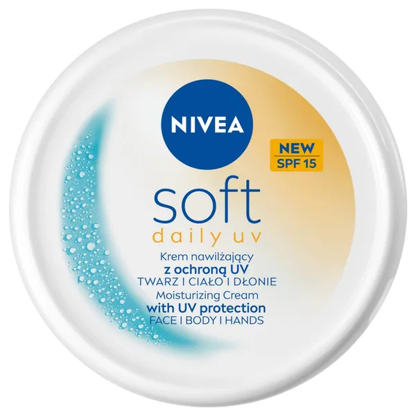 Mitrinošs krēms sejai, ķermenim un rokām Nivea Soft SPF15 100ml