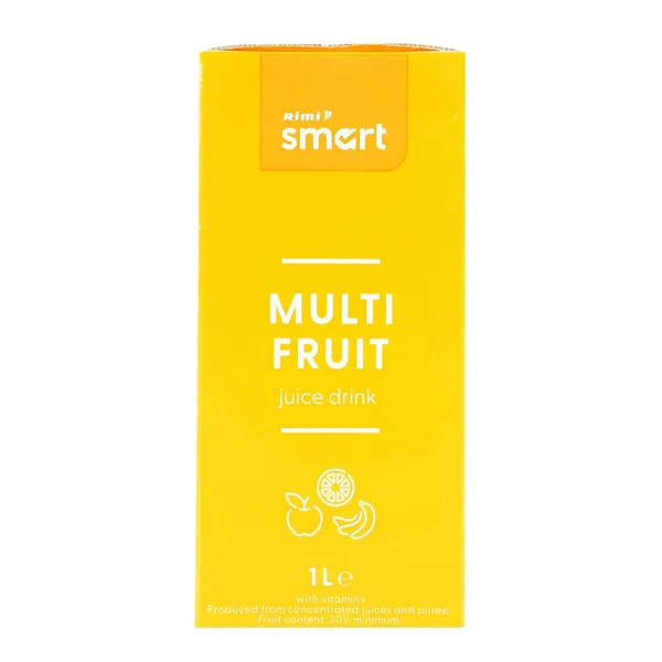 Multiaugļu sulas dzēriens Rimi Smart ar vitamīniem A, E, C 1l