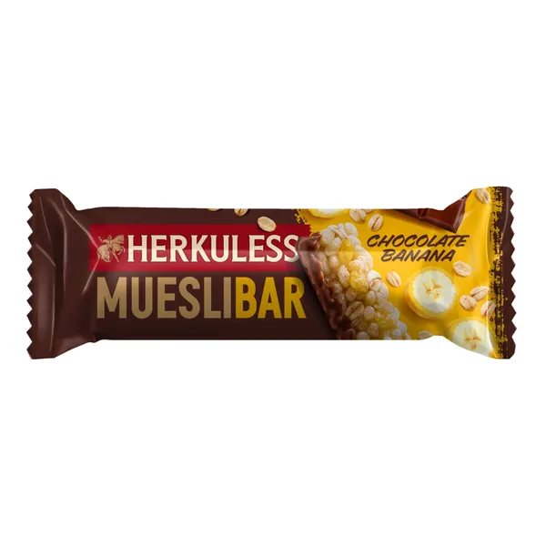 Musli batoniņš Herkuless ar šokolādi un banāniem 25g