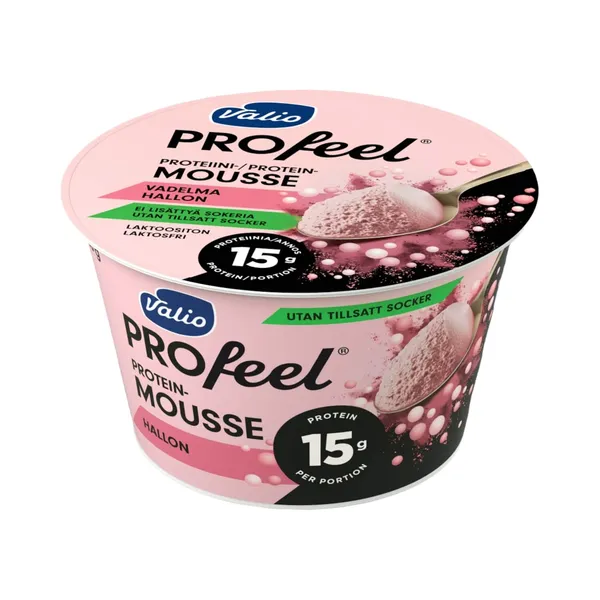 Proteīna muss Profeel bezlaktozes, aveņu ar saldinātājiem 150g