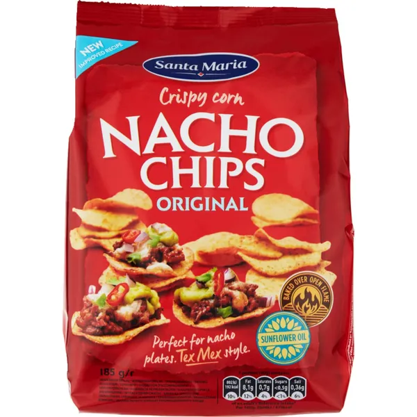 Tortiļu čipsi Nacho SANTA MARIA 185g