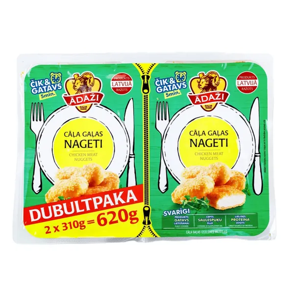 Nageti Gaļas nams Ādaži no cāļa gaļas dubultpaka 2x310g