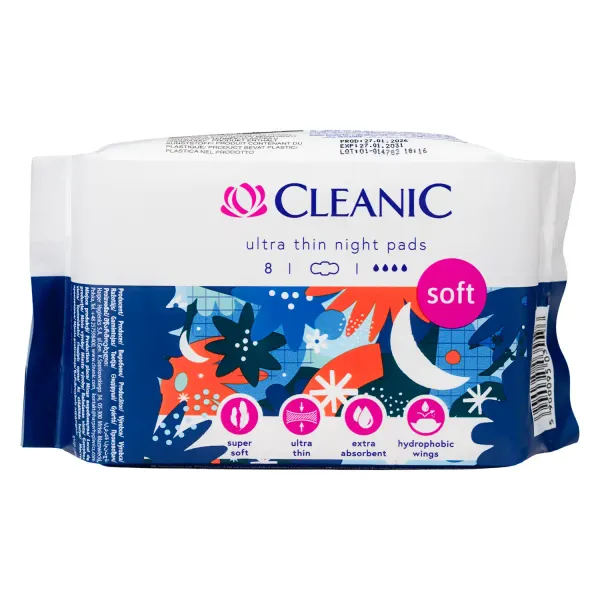Nakts higiēniskās paketes Cleanic Soft 8gab.
