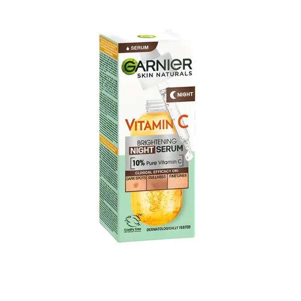 Nakts serums Garnier Vitamin C ar 10% tīru C vitamīnu un hialuronskābi 30ml