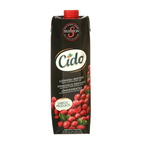 Sulas dzēriens CIDO Exclusive dzērveņu 1L