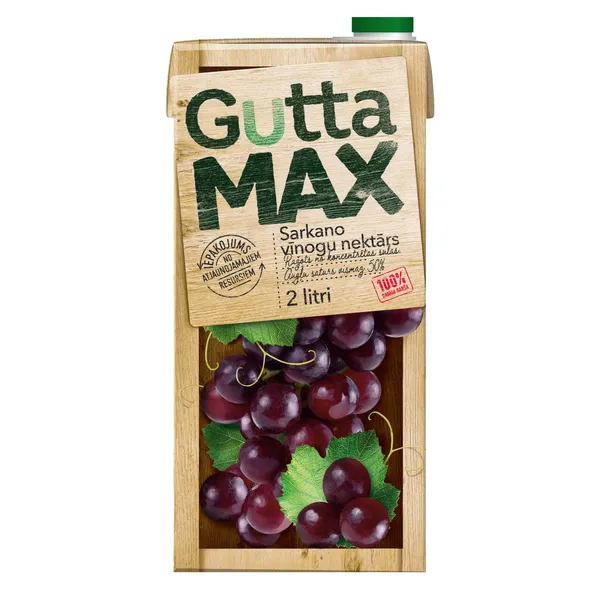 Nektārs Gutta Max sarkano vīnogu 2l
