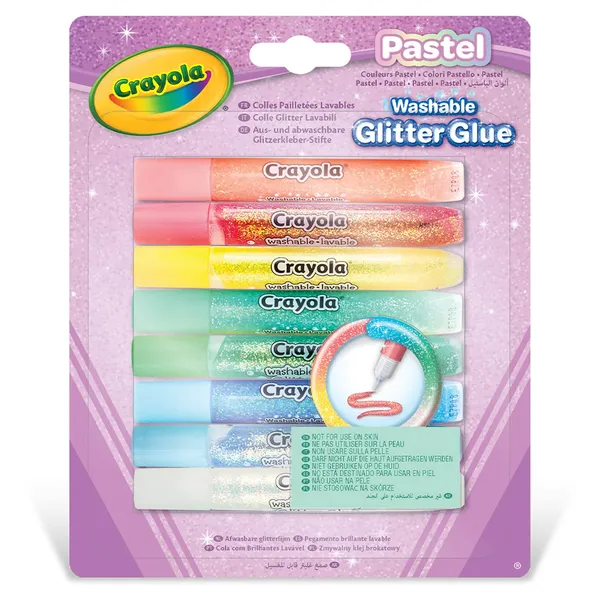 Nomazgājama pasteļtoņu spīdumu līme Crayola 8 gab