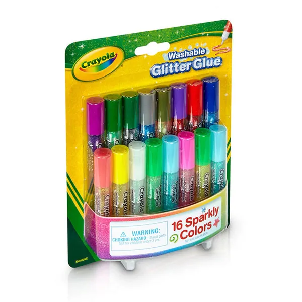 Nomazgājama spīdumu līme Crayola 16 gab
