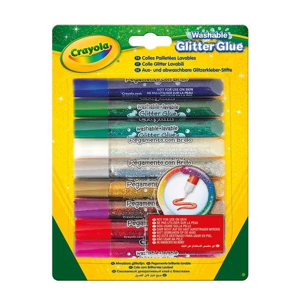 Nomazgājama spīdumu līme Crayola 9 gab