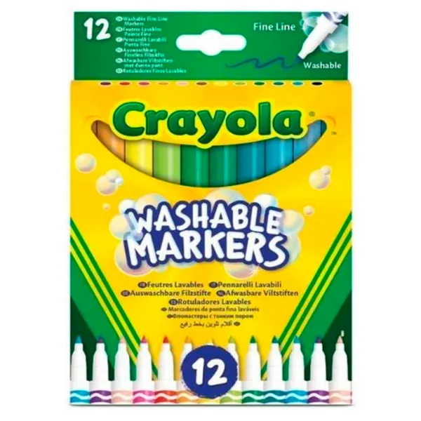 Nomazgājami marķieri ar tievu galu Crayola 12 gab