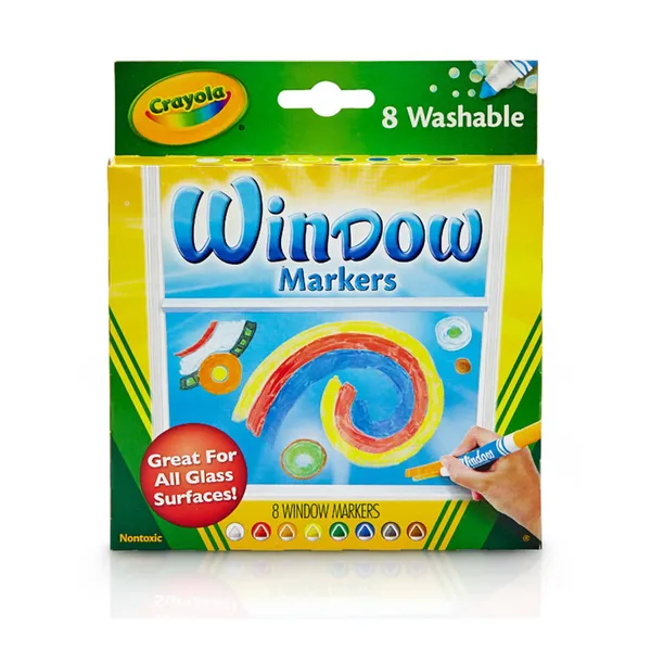 Nomazgājami stikla virsmu marķieri Crayola 8 gab