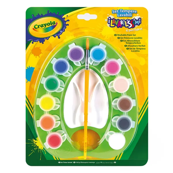 Nomazgājamu krāsu palete ar otu Crayola 12 gab