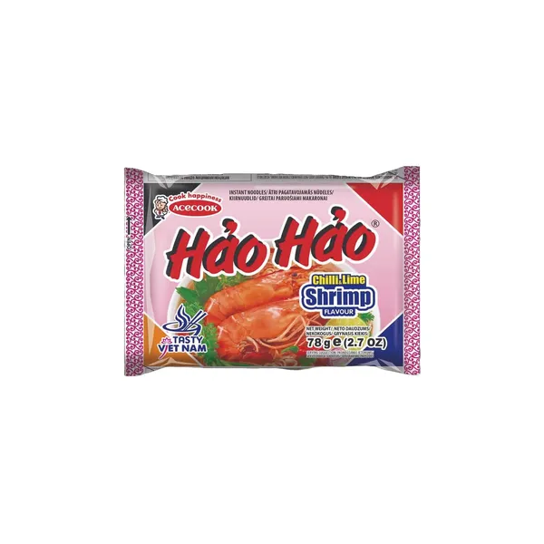 Nūdeles Hao Hao ar garneļu un čili laima garšu 78g