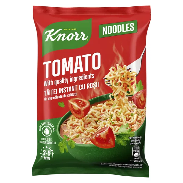 Nūdeles Knorr ar tomātu garšu ātri pagatavojamās 61g
