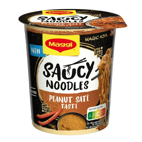 Nūdeles Maggi ar Peanut Satay mērci ātri pagatavojamās 75g