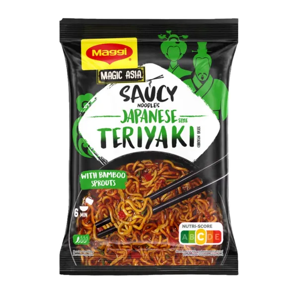 NŪDELES MAGGI MAGIC ASIA TERIYAKI 128G