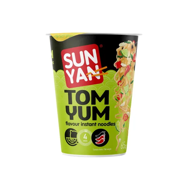 Ātri pagatavojamās Nūdeles Sun Yan Tom Yum 65g