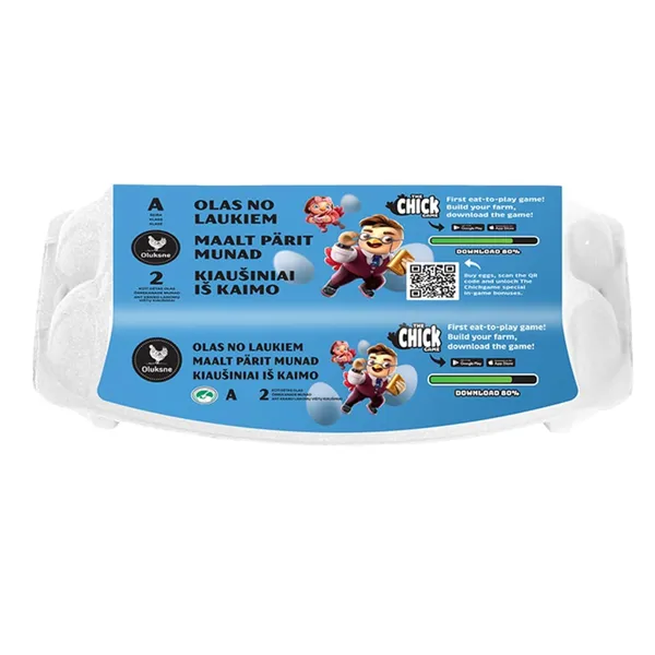 Kūtī dētas olas CHICK GAME, Nr.2, dažāda izmēra, 10 gab ZK