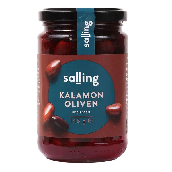 Olīvas Salling Kalamon bez kauliņiem, sālījumā 290g/145g