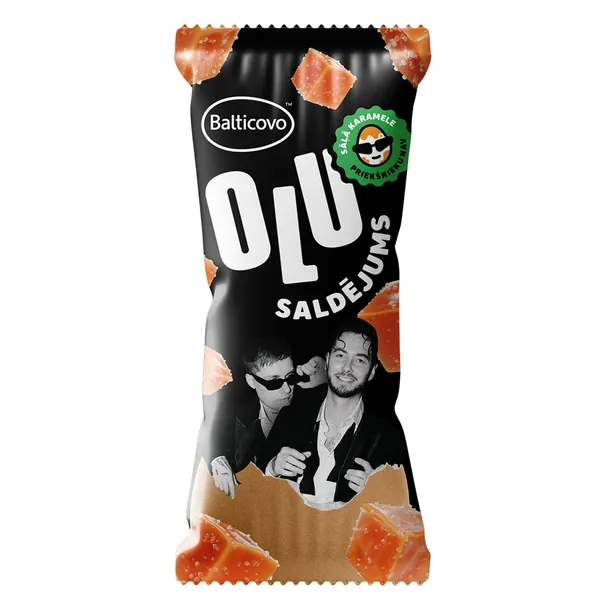 Olu saldējums Balticovo plombīra ar sāļās karameles garšu vafeļu glāzītē 120ml/70g