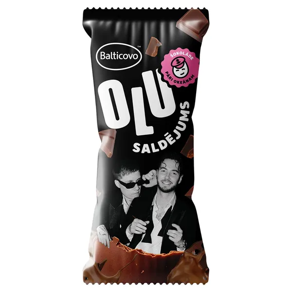 Olu saldējums Balticovo šokolādes plombīra vafeļu glāzītē 120ml/70g