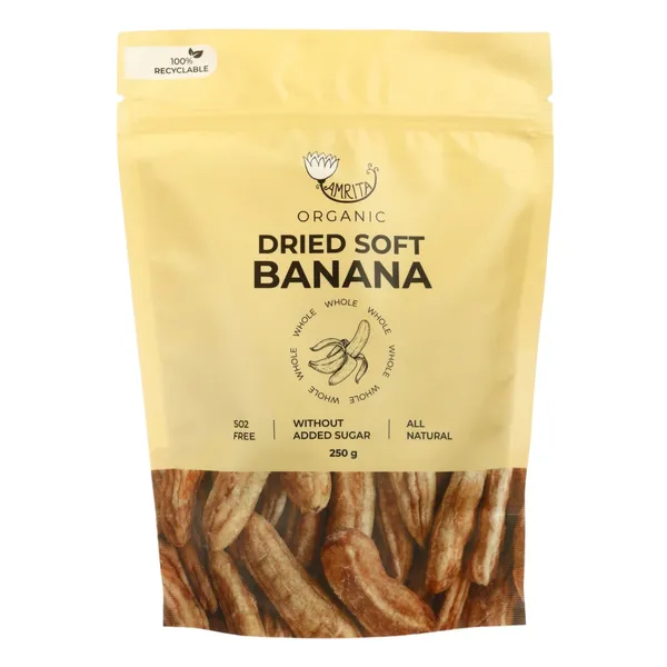 Org. banāni Amrita kaltēti, mīkstie 250g