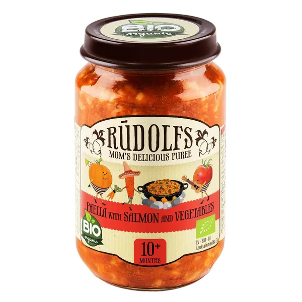 Paelja Rūdolfs Bio Ar Lasi Un Dārzeņiem, 190g.