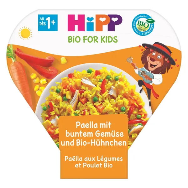 Paella Hipp ar jauktiem dārzeņiem un vistu BIO no 1 gada 250g