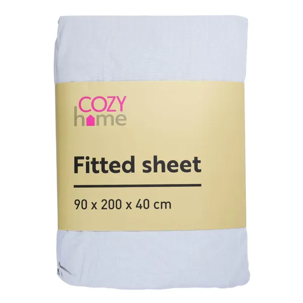 Palags ar gumiju Cozy Home 90x200x40cm pelēks SS25