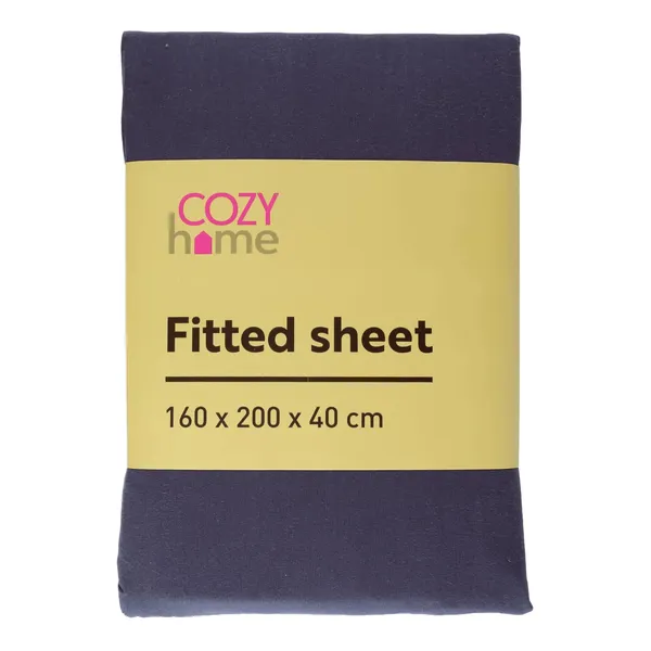 Palags ar gumiju Cozy Home 160x200x40cm tumši pelēks SS25