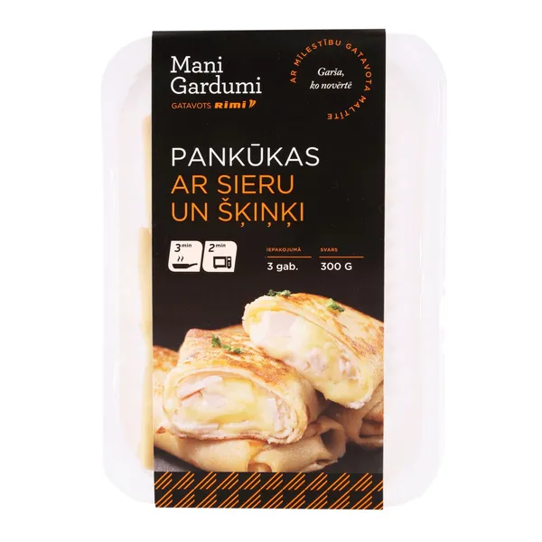 Pankūkas ar siera - šķiņķa pildījumu 300g