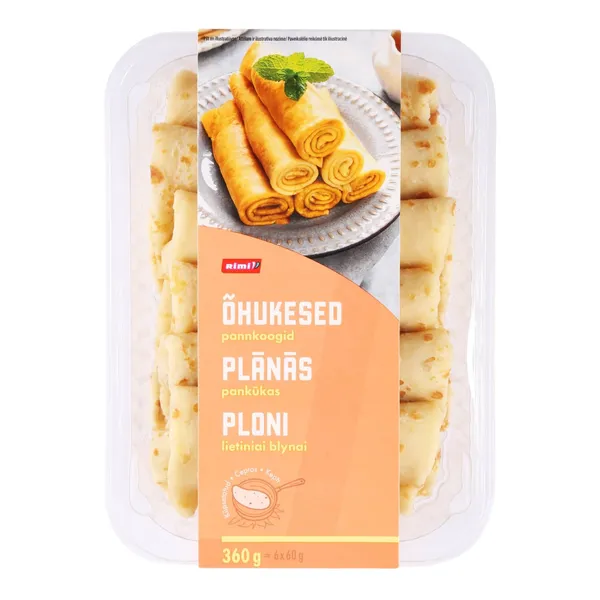 Pankūkas Rimi, plānās apceptas 6gab x 60g, 360g