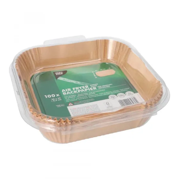 Papīra cepamforma gaisa fritierim Papstar 100 gab. 20x20 cm, H4.5 cm