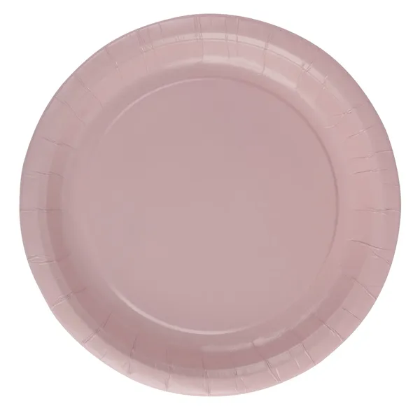 Papīra šķīvji RIMI Ø22cm rozā 10gb